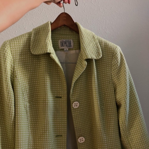 • Lime Green Jacket with Poke-A-Dots • - Picture 1 of 1